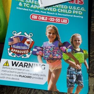 Paddle Pals watermelon Swim Trainer Life Jacket: Youth Buckle Vest 33-55lbs new